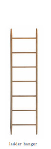 ハンガー 洋服 コート掛け 収納 無垢材 家具 おしゃれ 人気 国産 栗の木 栗材 インテリア 木製 藤枝家具 日用品 木工品 遊木舎 ND02 ladder hanger 静岡県 藤枝市 ( 遊木舎