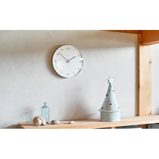 Biome clock LC24-16 WH(snow) ホワイト Lemnos レムノス  時計 とけい 秒針 子ども部屋 掛け時計 入学祝い 誕生日プレゼント おしゃれ インテリア 日本製 富山県