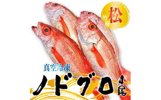 ノドグロ 4尾セット 1尾 約300g以上 新潟 日本海産 高級魚 新鮮 真空 急速冷凍 冷凍 魚介類 日本海 新潟産 国産 松竹梅 新発田 魚介 推し【松】