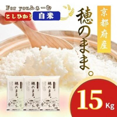 ふるさと納税 綾部市 【コシヒカリ】京都府綾部産 白米「穂のまま。」精米15kg
