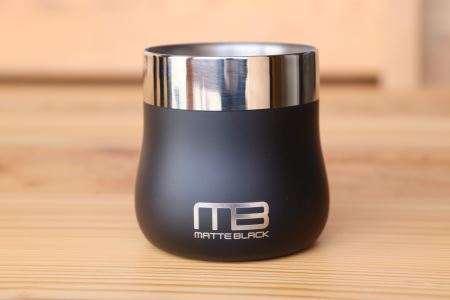 18-8ステンレス 二重構造 マットブラック フリーカップ230ml