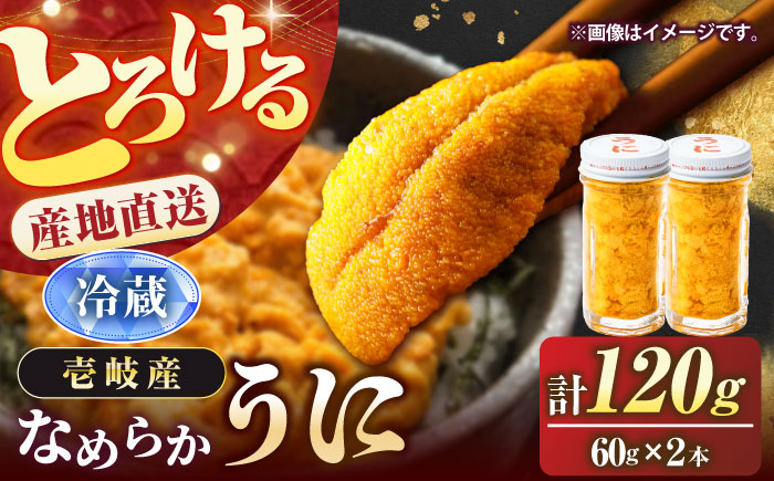 壱岐の生うに 60g×2本（冷蔵）《壱岐市》【大幸物産】生ウニ 生雲丹 うに ウニ 雲丹 希少 産地直送 冷蔵配送 30000円 30000 3万円 [JEH027]