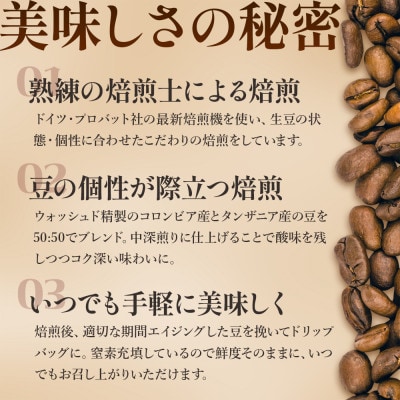 ドリップバッグコーヒー 山道珈琲限定ブレンド 10g×15袋入 タンザニア&コロンビア お手軽珈琲【1682476】