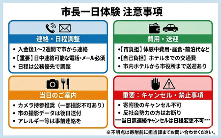 【特別体験返礼品】 新居浜市長 一日体験 お金では買えない ふるさと納税で叶う究極の体験を
