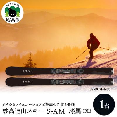 ふるさと納税 妙高市 妙高連山スキー S-AM　L163cm 漆黒(BL)