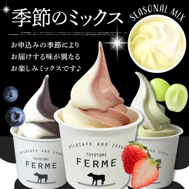 とよとみ牛乳ソフトクリーム パーティーサイズ 季節のミックス 1L×1個 訳あり