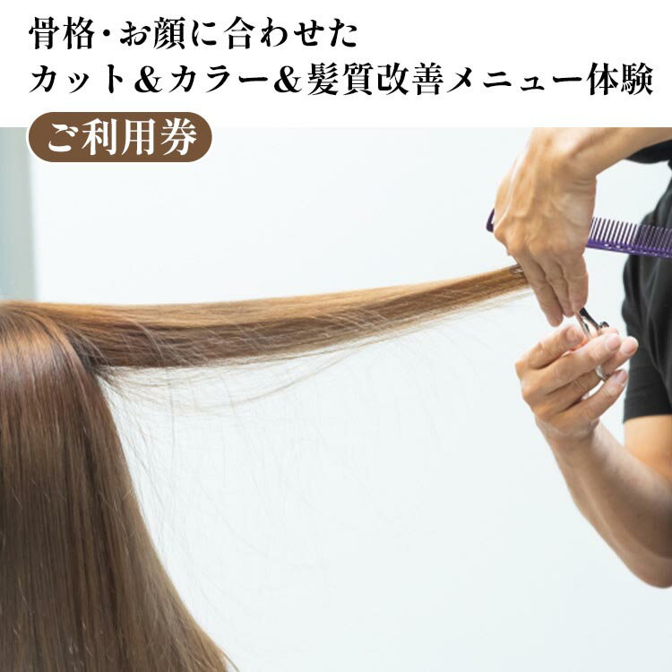 【ふるさと納税】骨格 お顔に合わせたカット＆カラー＆髪質改善メニュー 《体験 ご利用券 美容 サロン 美容室 ヘアケア トレーニング ケア 美容体験 チケット》