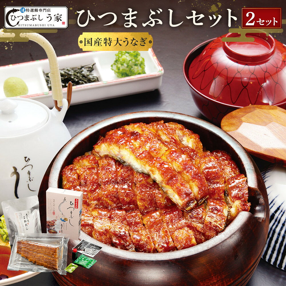 【ふるさと納税】国産特大うなぎ　ひつまぶしセット　（2セット） | 愛知県 名古屋市 愛知 名古屋 楽天ふるさと 納税 支援品 返礼品 支援 返礼 お取り寄せグルメ 取り寄せ グルメ お取り寄せ うなぎ 国産 鰻 ウナギ 国産鰻 国産うなぎ ひつまぶし 魚介 魚介類