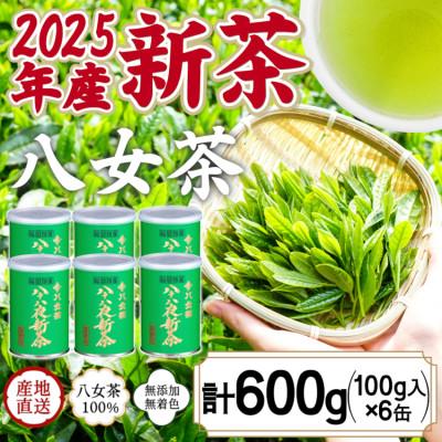 ふるさと納税 八女市 2025年産 八女茶 八十八夜新茶 産地の香りを閉じ込めたお茶の缶詰 100g×6缶