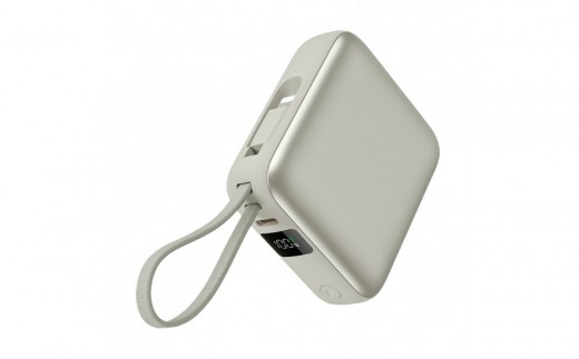 【2025年モデル】モバイルバッテリー 12000mAh 46.2Wh ＜シルバー＞大容量 3台同時充電 ２本ケーブル内蔵 PD22.5W 急速充電 QC3.0 携帯充電器 防災電源 iPhone16充電 USB-A / Type-C / iPhone 出力 Type-C入力 高品質 コンパクト 防災グッズ PSE認証 【PL保険加入済み製品・安心】