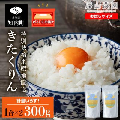 ふるさと納税 知内町 きたくりん 米 一合 150g× 2袋 国産 北海道 北海道米 北海道産 きたくり
