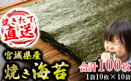 焼海苔 10枚×10袋セット [焼き海苔] 焼海苔