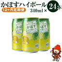 【ふるさと納税】【12ヶ月定期便】かぼすハイボール 340ml×24本×12回 アルコール8％ 大分県産かぼす使用 チューハイ かぼすサワー