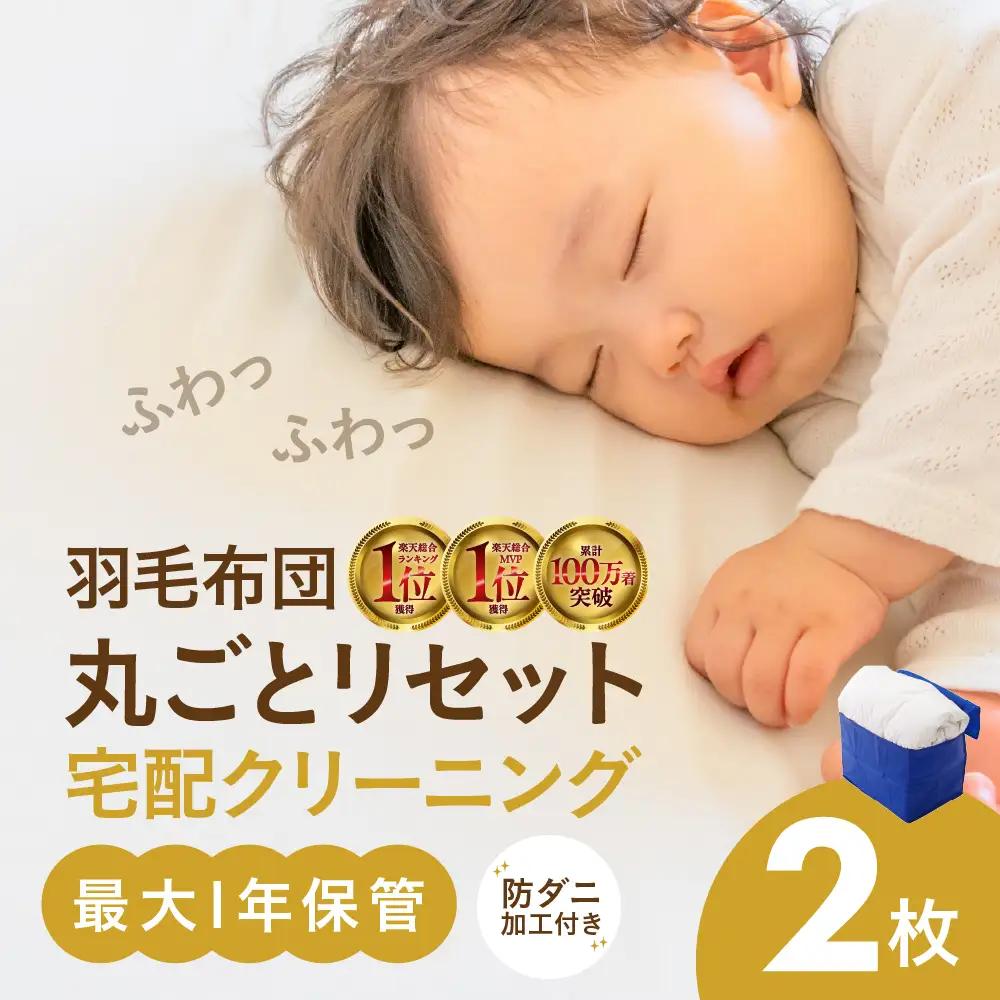 【ふるなび限定価格】最大1年間保管付 羽毛布団丸洗い宅配クリーニング 2点｜クリーニング FN-Limited-PR