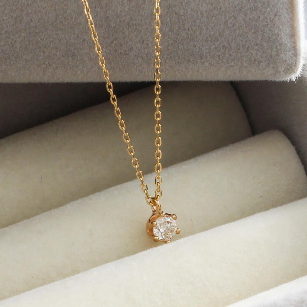 
                  【K10イエローゴールド ダイヤモンドネックレス】0.1ct 気品あふれる6本たてづめ 長さ40cm　KN01050Y / 金 ゴールド ダイヤ ジュエリー アクセサリー ギフト プレゼント レディース シンプル 定番
                