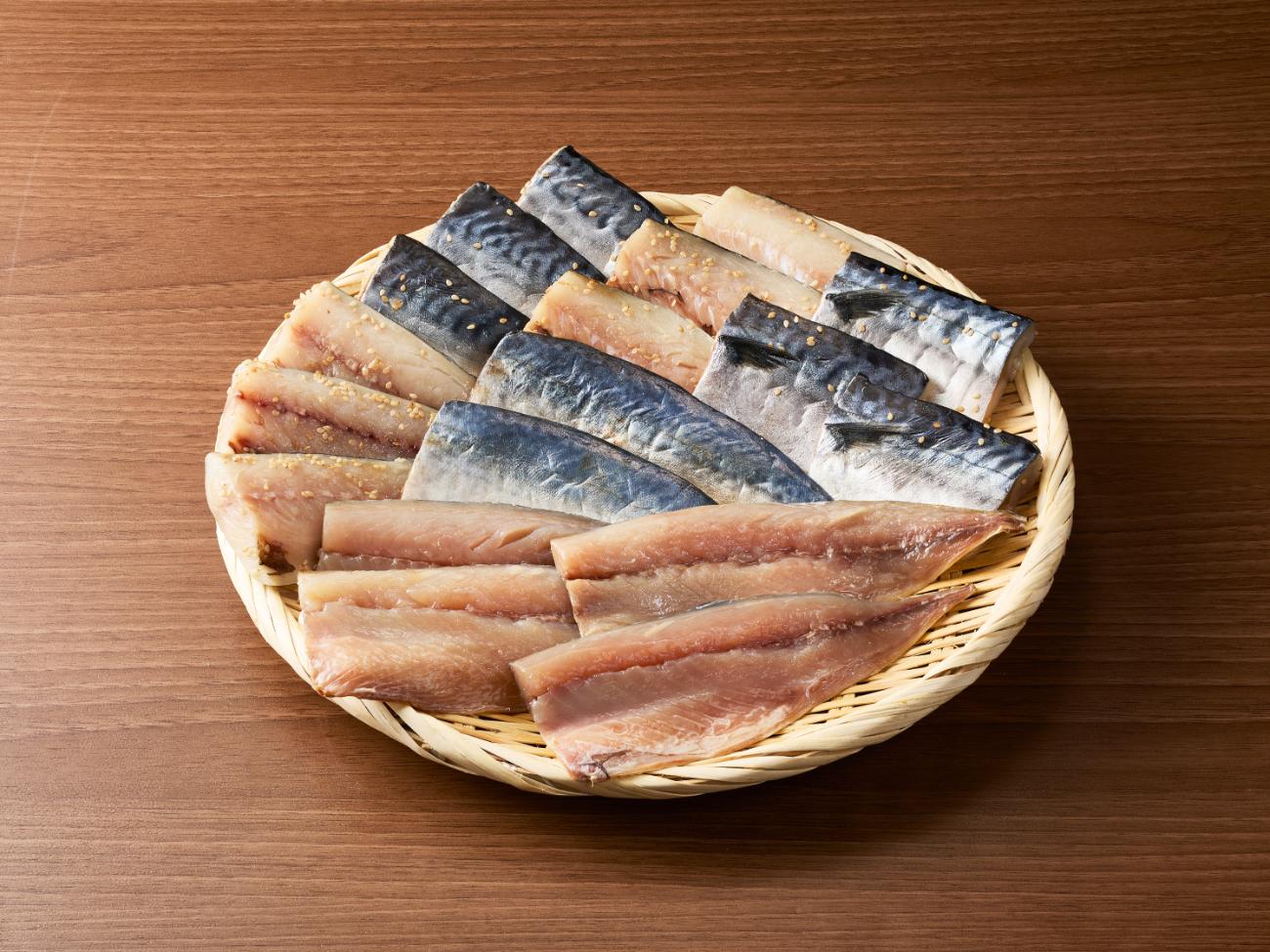 さば詰合せセット（一夜干し4切240g×３P・骨抜き一汐干3枚240g×2P） mi0050-0002