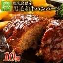 【ふるさと納税】高評価 黒毛和牛 ハンバーグ 10個 × 150g 約 1.5kg 極上の味 真空パック 黒毛和牛を味わう 和牛100% あらびき 手ごね 食べ応え お肉 牛肉 小分け 食品 冷凍 贈り物 ギフト のし 鹿児島県産 国産 お取り寄せ お取り寄せグルメ 鹿児島県 南九州市 送料無料