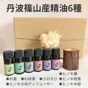 丹波篠山産精油　6種（ヒノキ3種(木部、枝葉、葉)・杉2種 (枝葉、葉)・クロモジ） | 兵庫県 丹波篠山市 