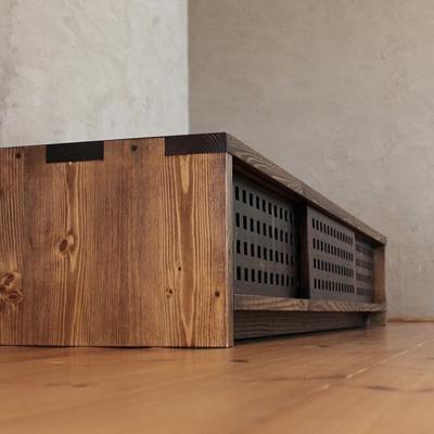 ふるさと納税 大川市 テレビボード　古都　3枚引戸　Lタイプ　焦茶色　174x45x29　大川市　 |  | 02