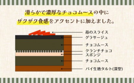【舌にあふれる季節感♪こだわりのサクサクタルト】苺のWチーズ 生チョコムースタルト 2種 セット / タルト チョコ チーズ いちご 南島原市 / アトリエジジ [SAA013] / ケーキ タルト 