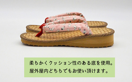 信貴×雪丸 ゆきまる雪駄 屋内屋外兼用 BrP 履物 和 和テイスト お祭り お祭り衣装 小物 屋内外兼用 室内で履ける 太めの鼻緒 伝統的履物 手作業 日本の伝統 柄入り鼻緒  7寸5分（22.0〜