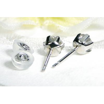 ふるさと納税 昭和町 【0.6ct】Pt900  一粒 ダイヤモンド スタッドピアス |  | 02