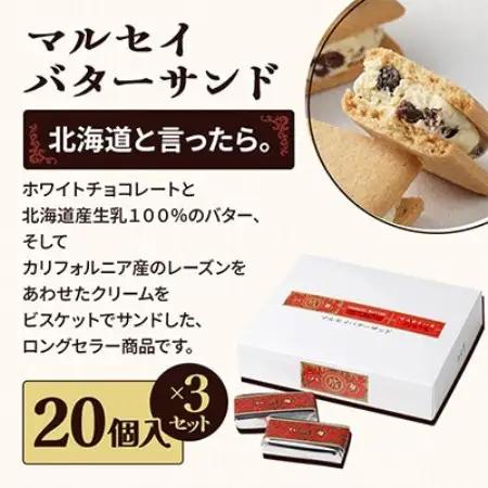 六花亭六花セレクションC 3セット(1セット:マルセイバターサンド20個+マルセイバターケーキ5個)【配送不可地域：離島】【1784607】