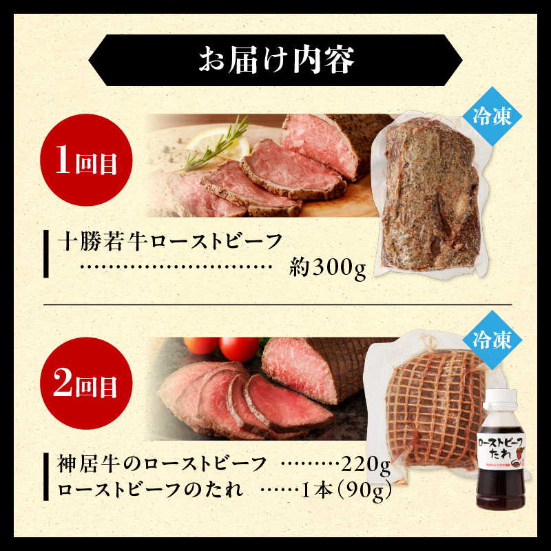 【2回定期便】ローストビーフ食べ比べ定期便_	S999-0001