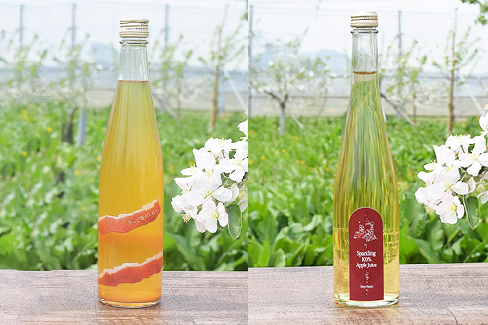 スパークリング 500ml×1本＆りんごジュース 500ml×1本＆りんごジャム 150g×3個のギフトセット