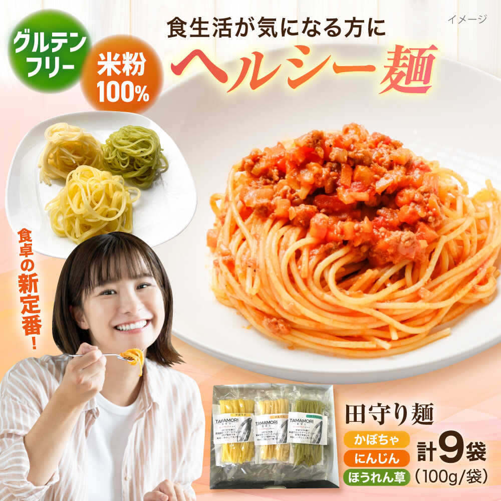 【ふるさと納税】【年内発送】米粉麺 グルテンフリー米粉100％麺　田守り麺彩りセット | グルテンフリー 米粉 麺 田守り麺 米粉麺 ライスヌードル 麺類 めん セット 食べ比べ 丸麺 平麺ー 人気 おすすめ ギフト プレゼント 島根県雲南市/有限会社木村有機農園[AICU001]
