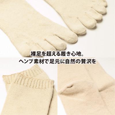ふるさと納税 和歌山市 和歌山 国内製造 天然繊維 ヘンプ素材 靴下 生成り 27-29cm |  | 02