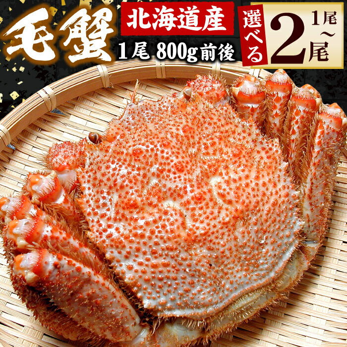 【ふるさと納税】ボイル毛蟹800g前後 選べる 1尾 〜 2尾 毛がに 毛ガニ 毛蟹 かに カニ 蟹 けがに ケガニ 北海道 根室市 海鮮