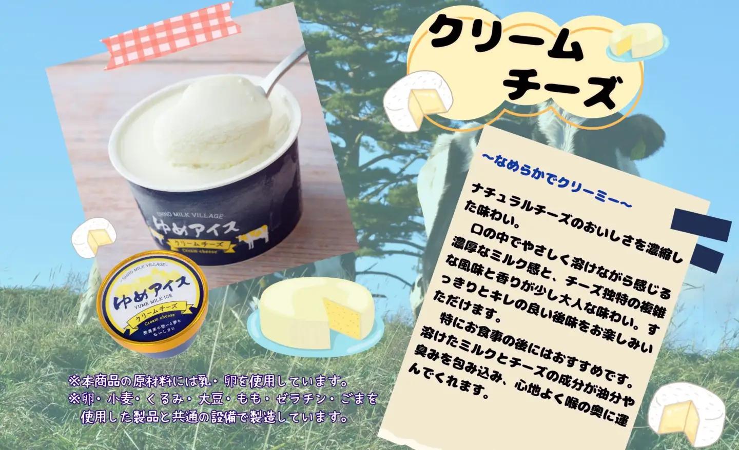 【3ヵ月定期便】おおのミルク村 ゆめアイス6個セット（バニラ・クリームチーズ・塩バニラ・ラフランス）