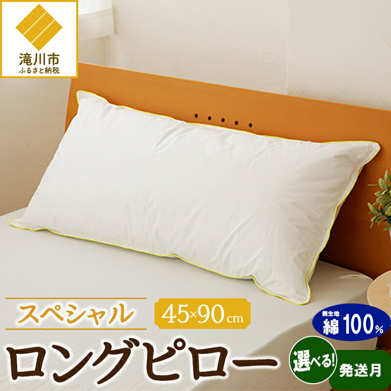 【ふるさと納税】【抱き枕にも】スペシャルロングピロー | 【楽天限定】選べる 発送時期 枕 睡眠 寝具 ロング ダックダウン 生地 綿100％ 枕カバー付き 高級羽毛 ふかふか ベッド 布団 安心 快眠 新居 引っ越し 贈答 プレゼント 送料無料 完全国内生産 国産