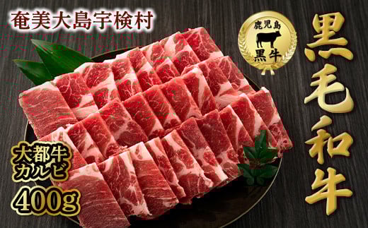 
                  【鹿児島県産 黒毛和牛】 カルビ 400g 【数量限定】大都牛 ブランド 牛 うし 牛肉 ビーフ 奄美大島 宇検村 経産牛
                