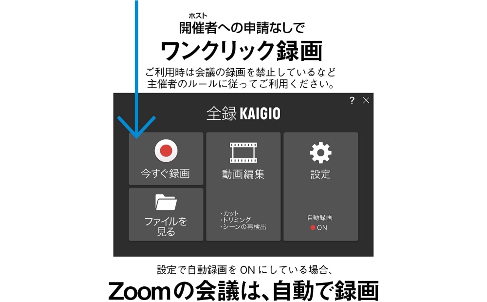 全録KAIGIO　オンラインコード版【166016】 リモート会議 保存ソフト ソフト 自動生成