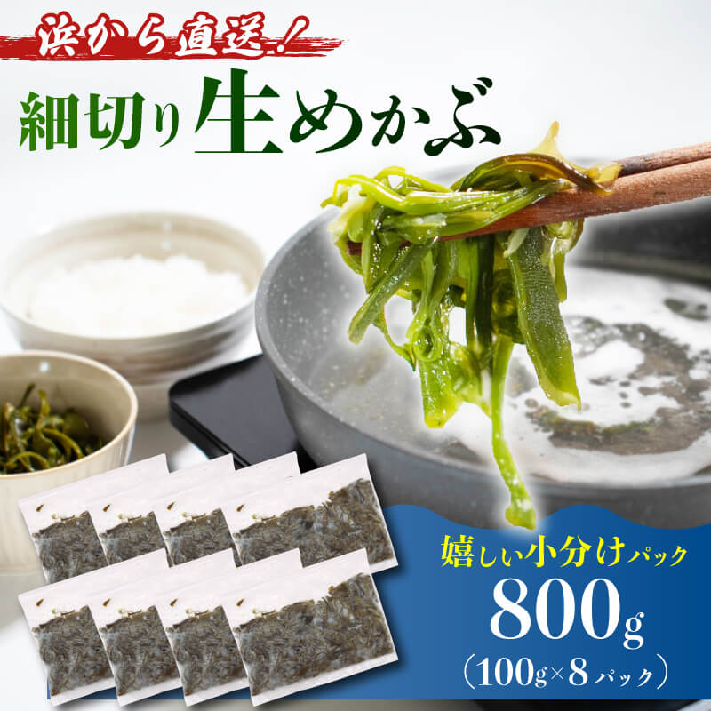【ふるさと納税】 三陸産 生めかぶ 800g (100g×8パック) 冷凍 国産 無添加 めかぶ メカブ 雌株 和食 海藻 ミネラル 健康 海産物 海の幸 三陸 国産 お取り寄せ グルメ 産地直送 国産 味噌汁 ごはん 海鮮丼 ネバネバ 朝ご飯 夕飯 おかず サラダ 味噌汁 岩手県 大船渡