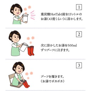 1151R-6_クロッツ足湯ブーツ/ネイビーLサイズ＆重炭酸HotTab10錠