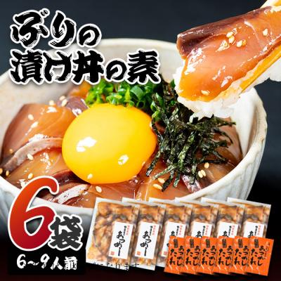 ふるさと納税 佐伯市  ぶり 漬け丼 セット (6袋・6-9人前)