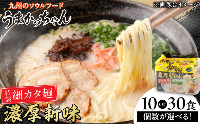 
【選べる容量】うまかっちゃん濃厚新味 10食/30食 (5袋×2パック/5袋×6パック）ラーメン らーめん 豚骨 とんこつ はかた 九州 濃いめ インスタント 袋麺 乾麺 時短 福岡 広川町/亀井通産（株） [AFAR028/AFAR023]
