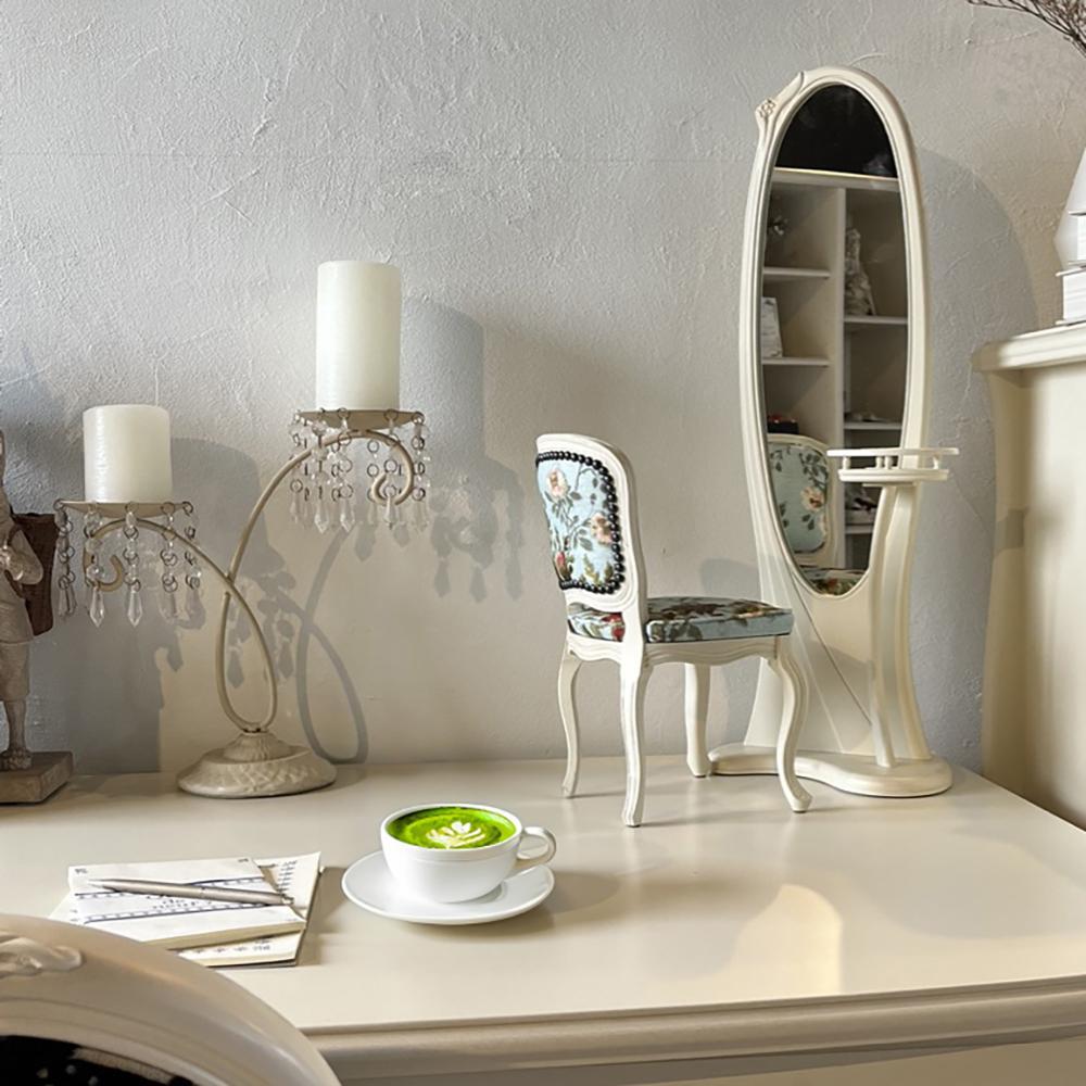 【アンティーク】松永工房 Petit. Continue プティ・姿見 ミニチュア家具 1／3家具 ドール家具 ドール 40～60センチ対応  インテリア アンティーク家具 木製 鏡 ミラー スタンド