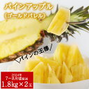 【ふるさと納税】 今帰仁産パインアップル（ゴールドバレル）1.8kg×2玉