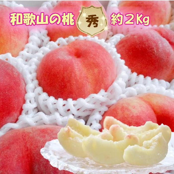 【ふるさと納税】【秀品】和歌山ブランド白桃 約2kg！ ギフト 贈答品にも! 2025年7月発送分 | フルーツ 果物 くだもの 食品 人気 おすすめ 送料無料