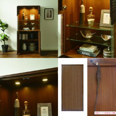 ふるさと納税 大川市 無垢リビング家具コリーナ(キャビネット)80cm WN(ウォールナット) |  | 02