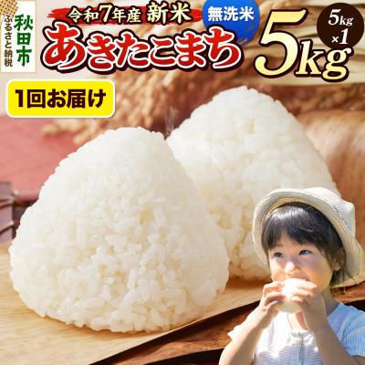 ふるさと納税 秋田市 《令和7年産新米先行受付》 あきたこまち 5kg 無洗米|15_mge-010501m