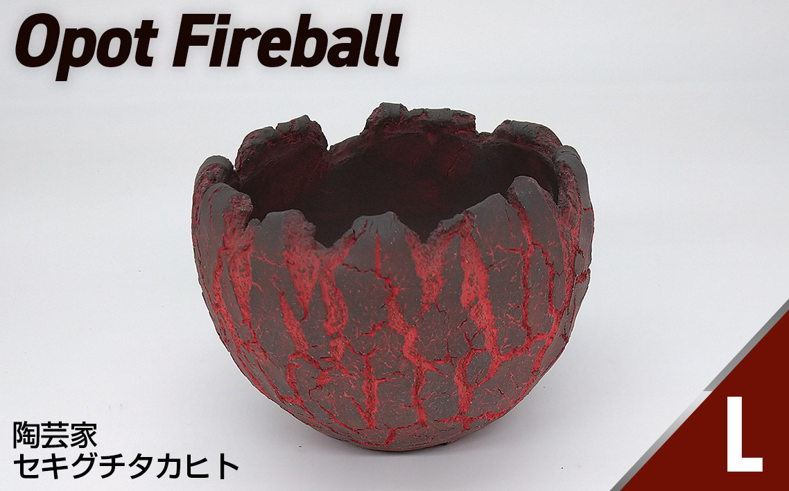 
            No.221 陶芸家セキグチタカヒトの植木鉢 Opot Fireball Lサイズ  
          