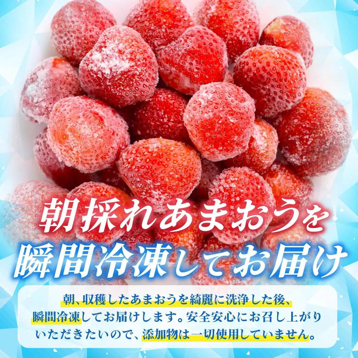  福岡県産 冷凍あまおう1kg(250g×4個)