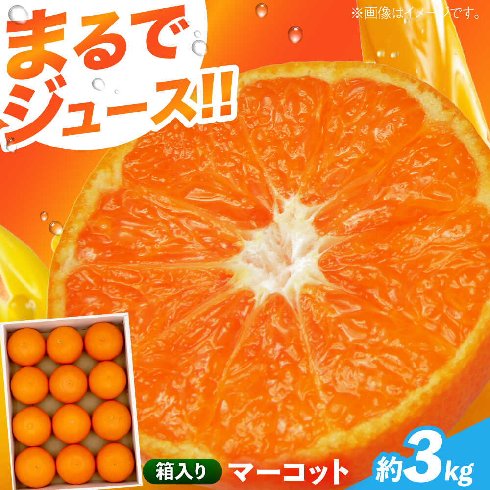 【ふるさと納税】マーコット約3kg 長与/JAじげもん長与直売所[EAF006] マーコット まーこっと おれんじ オレンジ みかん ミカン 柑橘 果物 フルーツ 3kg 箱入り ジューシー 甘い やわらかい 凝縮 果汁 濃厚 酸味 旨味 送料無料 国産 長与町 常温 ギフト 贈答 家族
