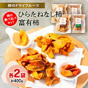 【ふるさと納税】柿のドライフルーツ　味の食べ比べセット(ひらたねなし柿100g×2袋　富有柿100g×2袋)【1223247】