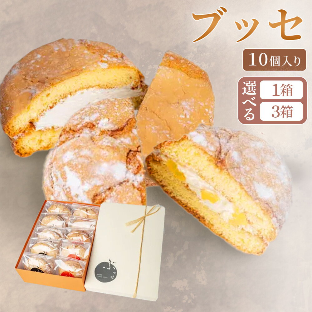 【ふるさと納税】【弘前グランメルシー】ブッセ 10個入 （りんごチーズ 5個、塩バタークリーム 5個）【選べる箱数】青森県 焼き菓子 スイーツ 青森県産りんご デザート